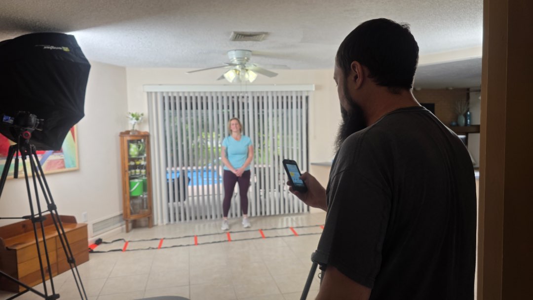 Filming Free Weights and Foot Work for the Poolfit App